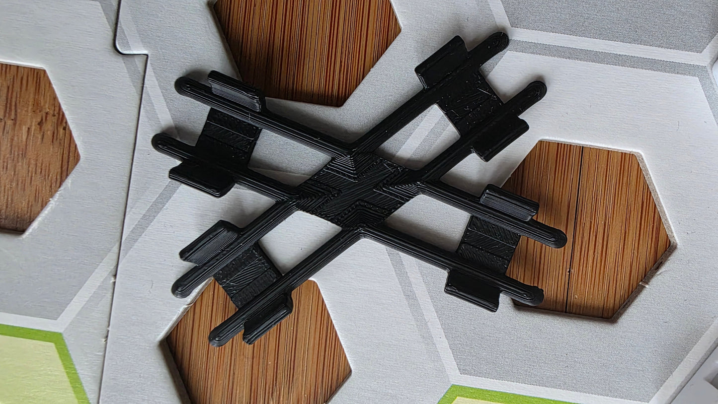 GraviTrax kompatible gekreuzte Schiene